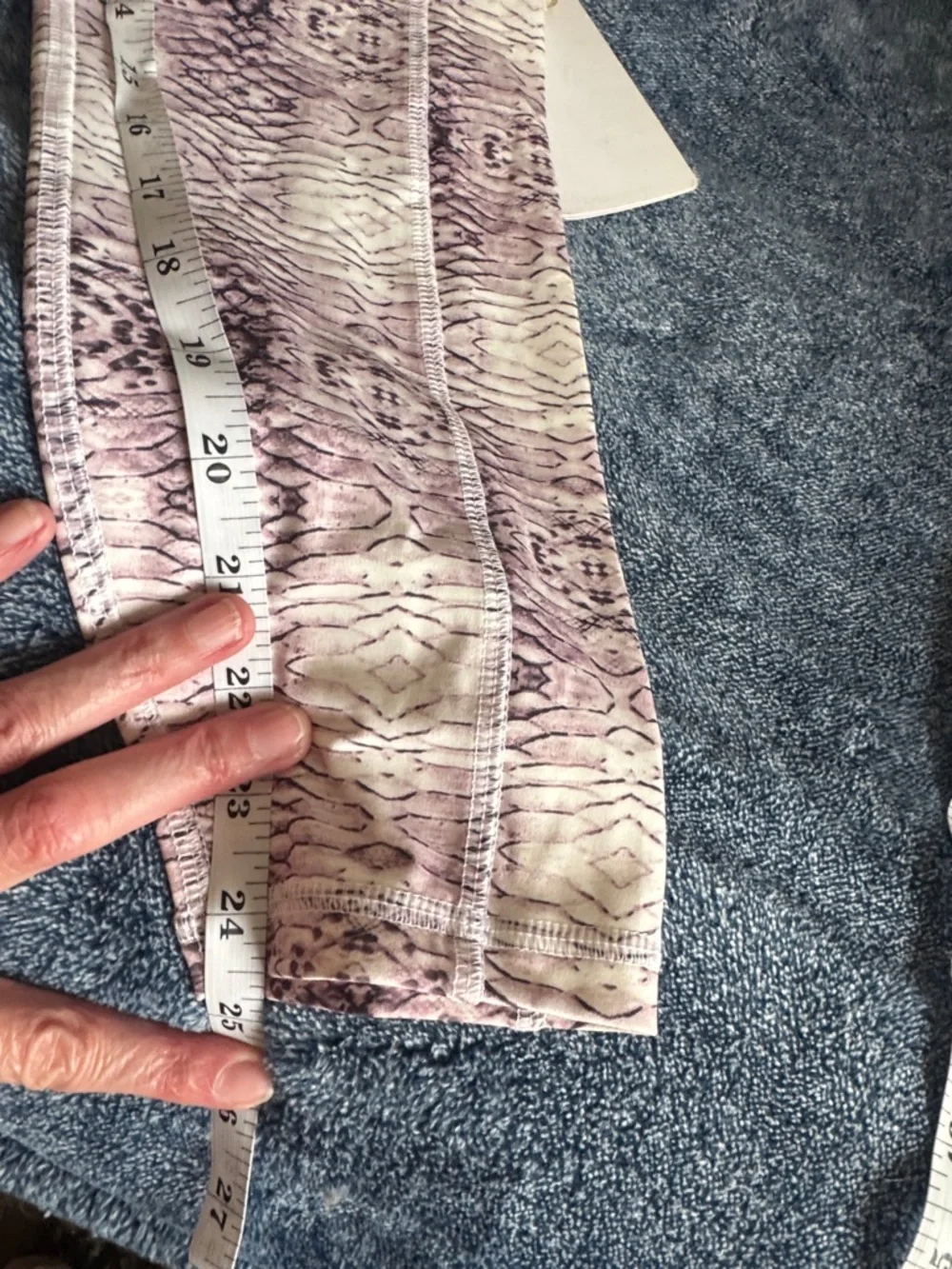 Gottex Purple Patterned High-Waist Leggings size M - Picture 7 of 7